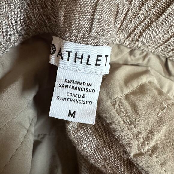 Athleta Retreat Linen High Rise Ankle Pant, Pyrite, Size Medium - Picture 4 of 9